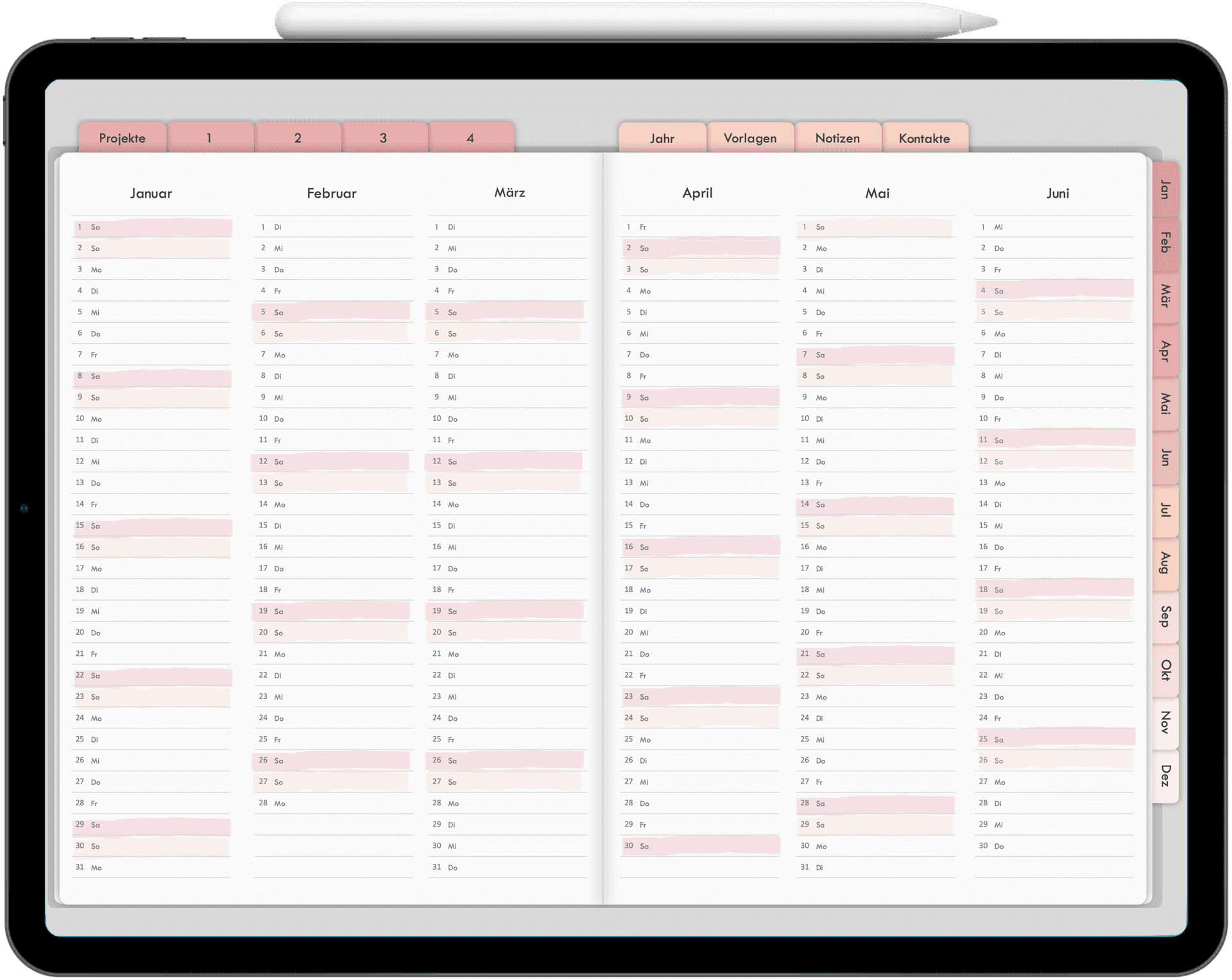 Digitaler Kalender 2023 für GoodNotes