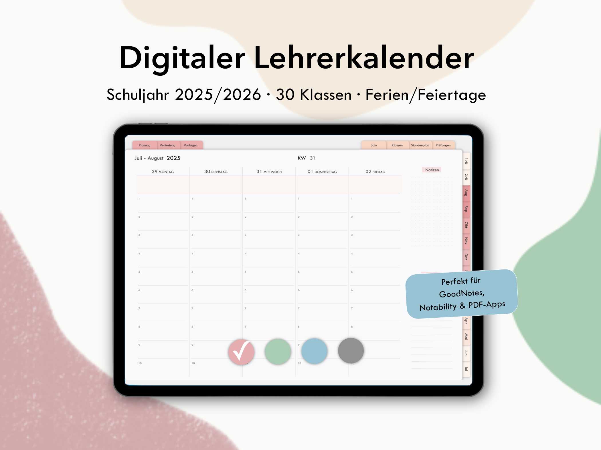 Digitaler Lehrerplaner 2025 / 2026 Lite